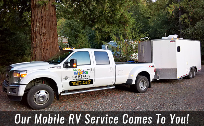 My RV Works Service Truck and Trailer